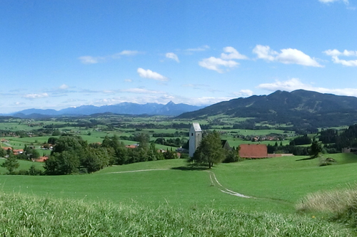 Blick von Mittelberg aus über das Gemeindegebiet